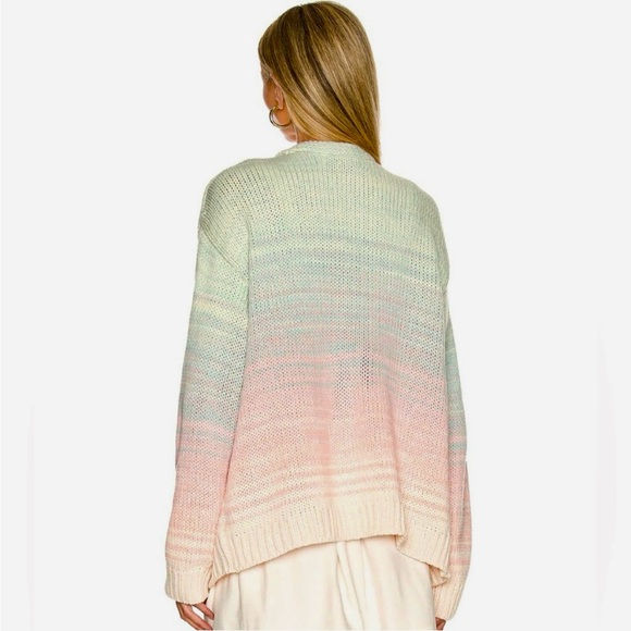 525 America Ombre Cardigan I’m Taffy Multi Pastel Size Small - Picture 2 of 8